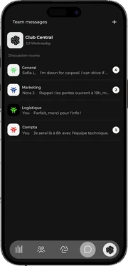 Phone with the screen corresponding